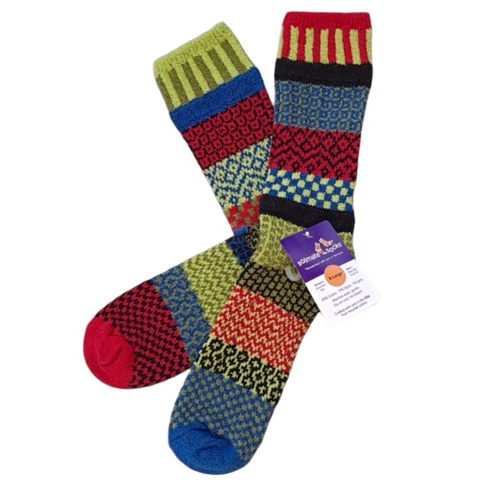 NWT Solmate Socks Vermont Garden Series Unisex X-Large